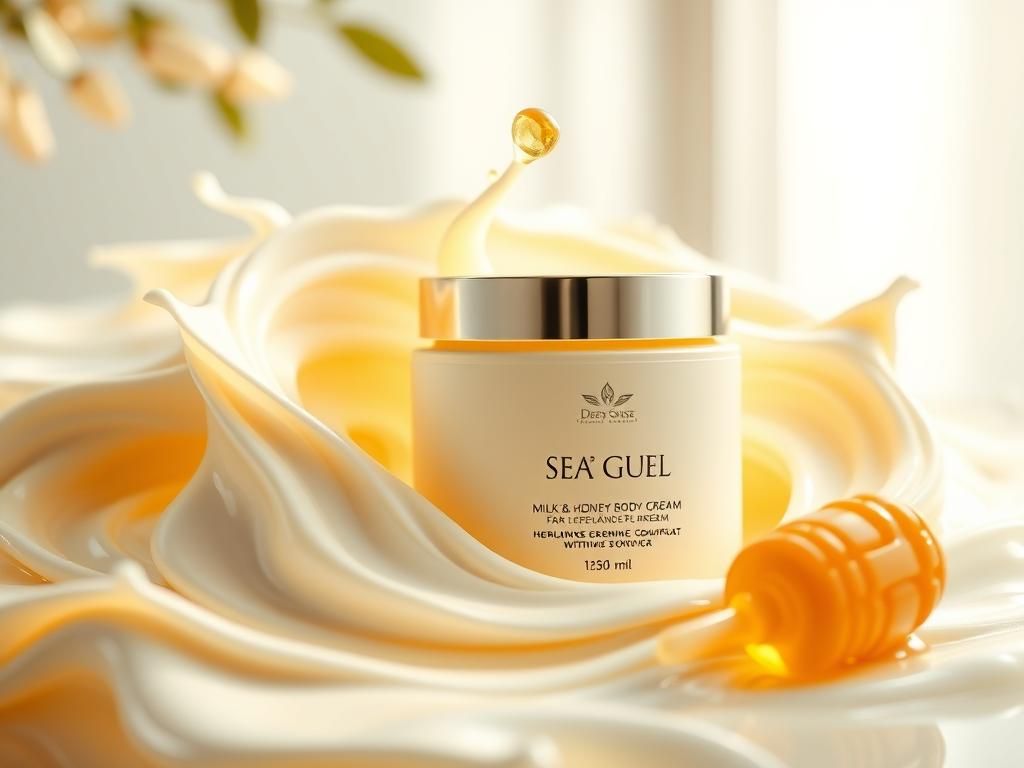 کرم بدن شیر و عسل دیپ سنس سی گل | آبرسانی عمیق و لطافت پوست